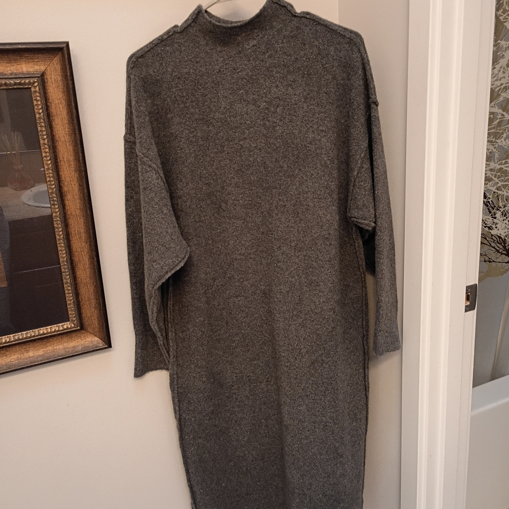 Zara Wool Midi Sweater Dress